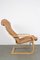 Vintage Original Leather Poem Lounge Chairs & Footrest by Noboru Nakamura, 1970s, Set of 3, Image 4