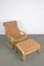 Vintage Original Leather Poem Lounge Chairs & Footrest by Noboru Nakamura, 1970s, Set of 3, Image 6
