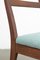 Vintage Teak Dining Chairs with Blue Upholstery from Nathan, Set of 4 10