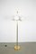 Vintage Copper Floor Lamp with 4 Milk Glass Shades 1