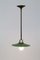 Vintage Industrial Green Enamelled Pendant Lamp 2