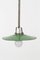 Vintage Industrial Green Enamelled Pendant Lamp, Image 1
