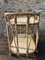 Mid Century Vintage Rattan and Bamboo Bar Cart with Brass Wheel, 1960s 5