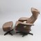 Leather Amanda Armchair with Ottoman from Brunstad Møbler, 1990s, Imagen 4