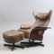 Leather Amanda Armchair with Ottoman from Brunstad Møbler, 1990s 1