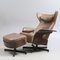 Leather Amanda Armchair with Ottoman from Brunstad Møbler, 1990s, Image 1