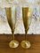 Mid-Century Brass Champagne Glasses, Set of 6 3