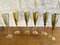 Bicchieri da champagne Mid-Century in ottone, set di 6, Immagine 9