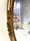 Antiker ovaler Spiegel mit Vergoldetem Rahmen und Mercury Platte 8
