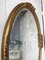 Antiker ovaler Spiegel mit Vergoldetem Rahmen und Mercury Platte 7