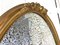 Antiker ovaler Spiegel mit Vergoldetem Rahmen und Mercury Platte 11