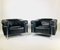 Leather Club Chairs, 1980s, Italy, Set of 2 1