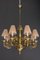 Brass Saloon Chandelier by Gaetano Sciolari, 1920s, Image 7