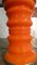 Lámpara de mesa italiana de cristal de Murano naranja, años 70, Imagen 4