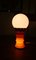 Lámpara de mesa italiana de cristal de Murano naranja, años 70, Imagen 2
