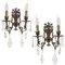 Antique Neoclassical Bronze and Gold Sconces, Set of 2 2