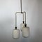 Mid-Century Italian Brass and Opaline Glass Pendant 5