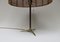 Lámpara de mesa austriaca de latón, madera y cuerda con pata de gallo, años 50, Imagen 15