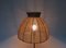 Österreichische Messing, Holz & Cord Tischlampe mit Krähenfuß, 1950er 5