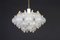 Large Frosted Glass and Brass Chandelier from Kinkeldey, 1970s 6