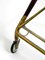 Italian Folding Brass and Glass Trolley by Cesare Lacca, 1950s 19