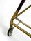 Italian Folding Brass and Glass Trolley by Cesare Lacca, 1950s, Image 19