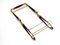 Italian Folding Brass and Glass Trolley by Cesare Lacca, 1950s, Image 6