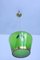 Mid-Century Green Glass Ceiling Lamp 2