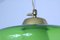 Mid-Century Deckenlampe aus grünem Glas 8