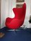 Vintage Red Swivel Armchair 10