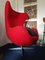 Vintage Red Swivel Armchair 8