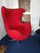 Vintage Red Swivel Armchair, Image 3