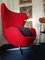 Vintage Red Swivel Armchair 9