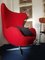 Vintage Red Swivel Armchair, Image 9