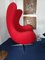 Fauteuil Pivotant Rouge Vintage 2