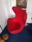 Vintage Red Swivel Armchair 5