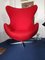 Vintage Red Swivel Armchair 1
