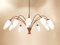 Lámpara de araña italiana de 12 brazos de latón, años 50, Imagen 3