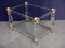 Vintage Acrylic Glass, Brass and Glass Side Tables, Set of 2 6