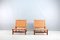 Leather Strap Lounge Chairs & Ottoman by Ilmari Tapiovaara for La Permanente Mobili Cantù, 1950s, Set of 3, Image 22