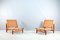 Leather Strap Lounge Chairs & Ottoman by Ilmari Tapiovaara for La Permanente Mobili Cantù, 1950s, Set of 3, Image 21