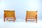 Leather Strap Lounge Chairs & Ottoman by Ilmari Tapiovaara for La Permanente Mobili Cantù, 1950s, Set of 3, Image 20