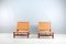 Leather Strap Lounge Chairs & Ottoman by Ilmari Tapiovaara for La Permanente Mobili Cantù, 1950s, Set of 3, Image 23