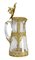 19th Century French Gilded Bronze & Glass Pitcher, Image 3