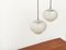 Vintage German Glass AH Pendant Lamps from Peill & Putzler, Set of 2 2