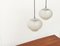 Vintage German Glass AH Pendant Lamps from Peill & Putzler, Set of 2, Image 2