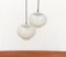 Vintage German Glass AH Pendant Lamps from Peill & Putzler, Set of 2, Image 1