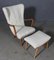 Dänischer Sessel aus Lammwolle, 1940er 2