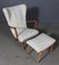 Danish Lounge Chair in Lambswool, 1940s 2