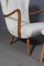 Danish Lounge Chair in Lambswool, 1940s 3